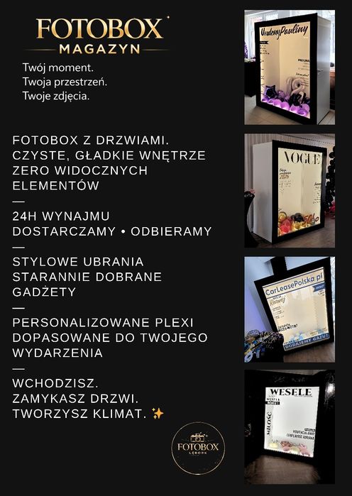 FOTOBOX Magazyn,Lustro,Studio,Tunel LED,Tunel Lustro.wesele