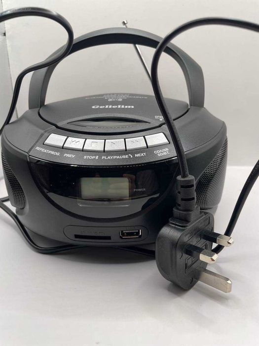 Gelielim Boombox – przenośny odtwarzacz CD z Bluetooth radioAM/FM 6012