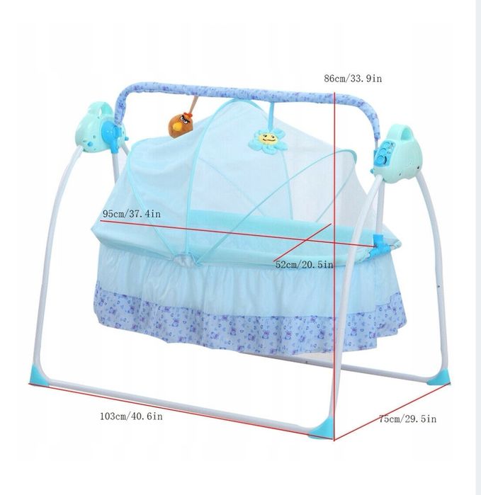 Automatyczna elektryczna kołyska dziecięca bujak dla dziecka