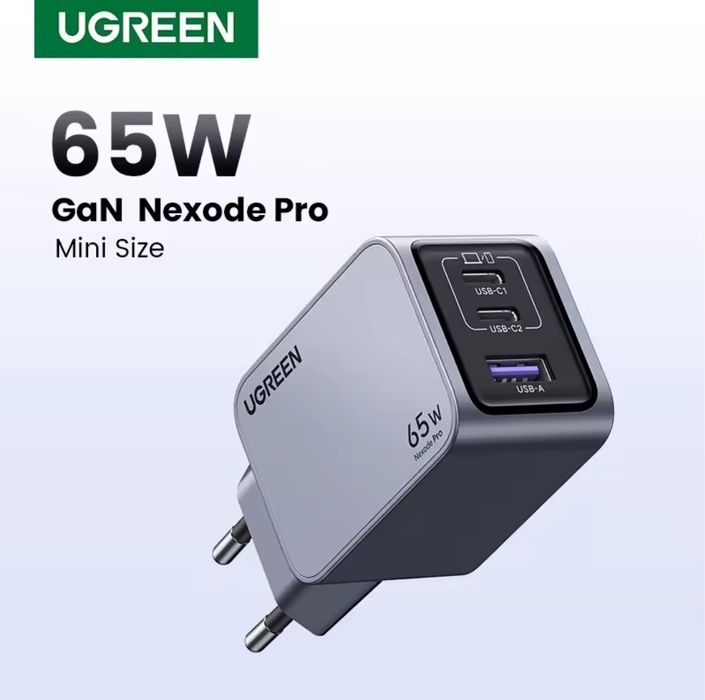 Швидка зарядка Ugreen Nexode Pro Gan 65w x755 cd244 є кабелі type-c
