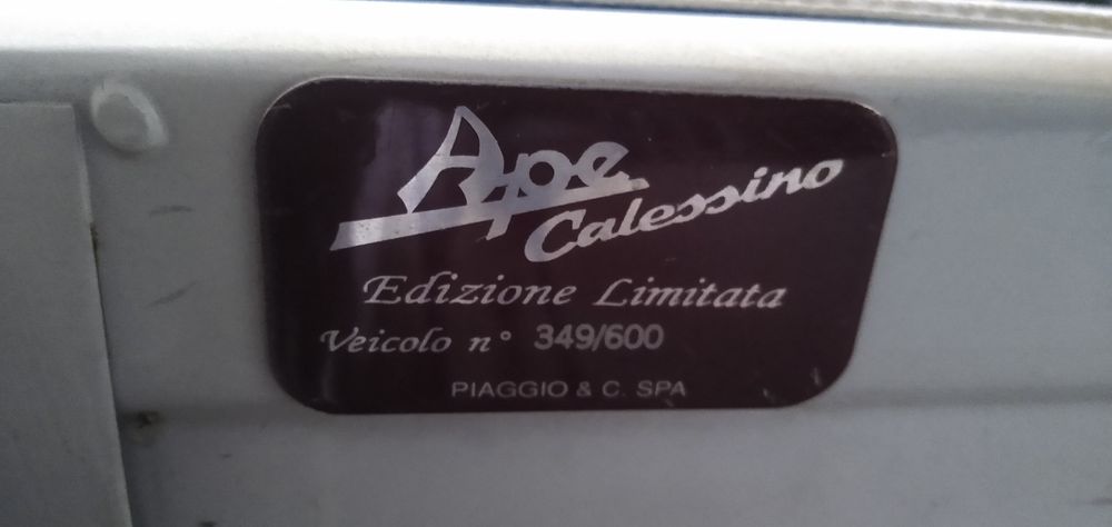 Piaggio Ape Calessino 422 – Edição Limitada e Numerada (Investimento)