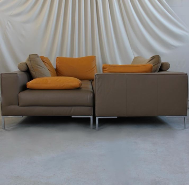 великий кутовий шкіряний диван з Європи