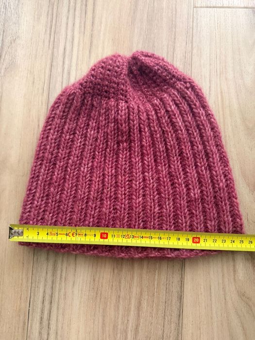 Ręcznie robiona czapka z wełny merynos i alpaka (Handmade)