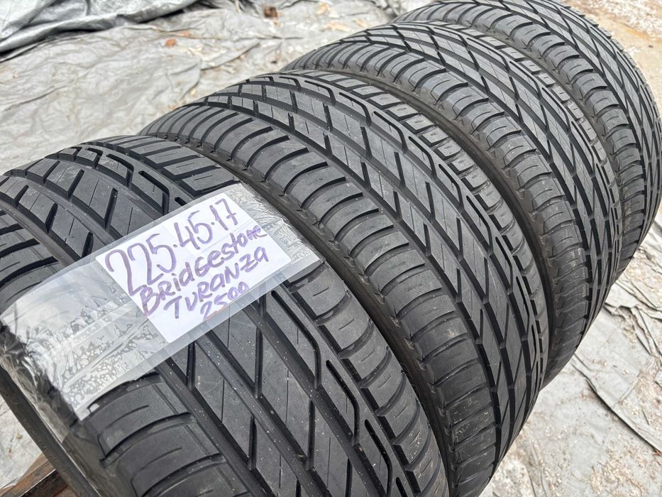225-45-R17 BRIDGESTONE TURANZA 4штуки летняя резина  GERMANY 2023