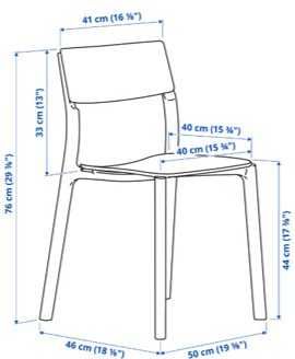 Quatro cadeiras JANINGE Silla IKEA