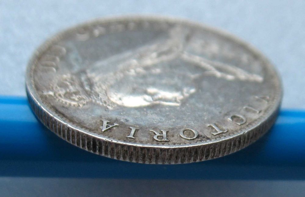 Серебряная монета Великобритании, флорин 1887