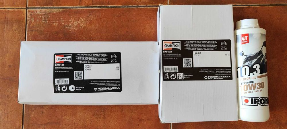 Filtro e óleo pcx 125 e 150 HONDA