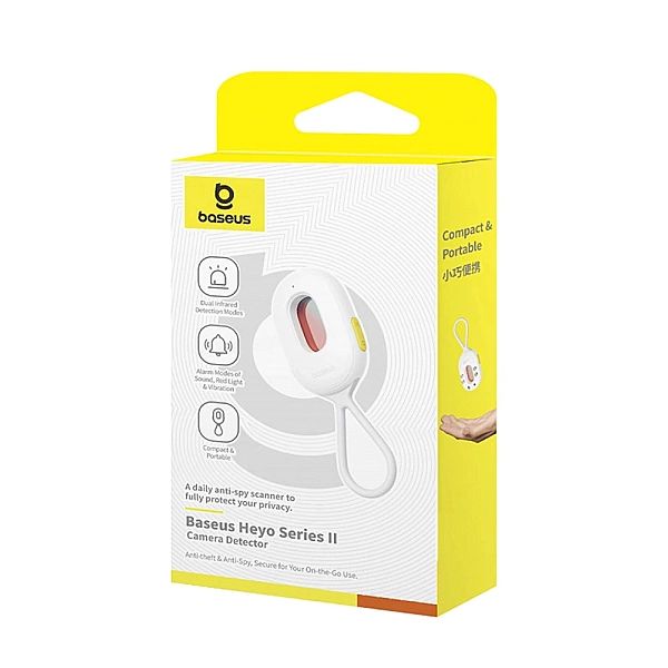 Wykrywacz ukrytych kamer Baseus Heyo Series II z alarmem i mini latark
