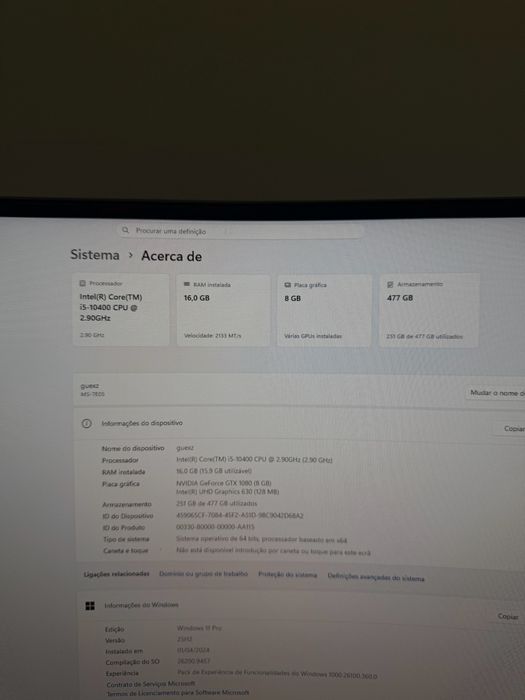Pc Gaming | Intel 5 | GTX 1080 | 16GB RAM