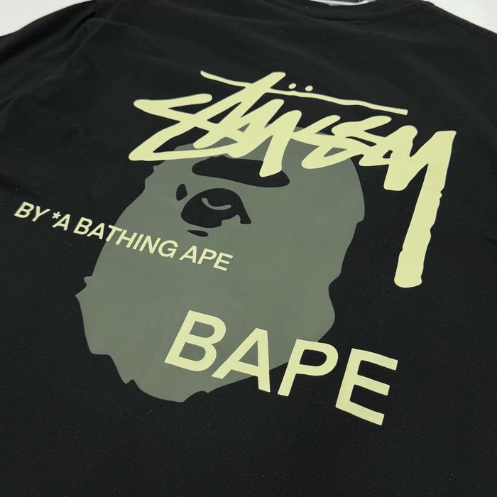 Футболка Bape x Stussy S-XL бейп стусі тішка a bathing ape