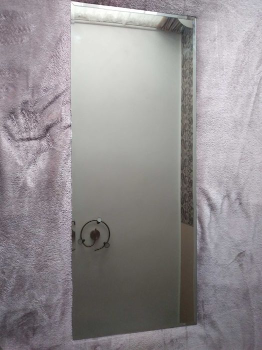 Lustro ścienne z frezem - 100x40 cm