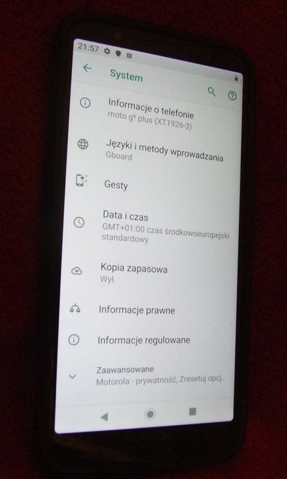Motorola G6 Plus dual sim deep indygo 4 / 64GB + etui i pudełko