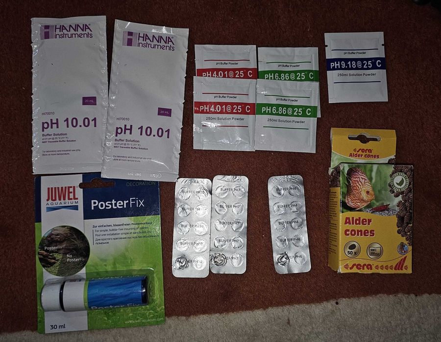 Ozdoby, filtry, oświetlenie, pokarm, chemia - zestaw akwariowy