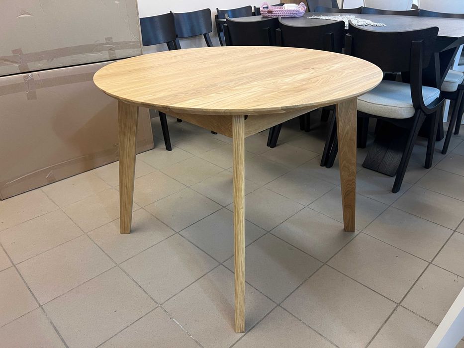 Стіл Соренто Д100+40 кухонний круглий розкладний дубовий на кухню дуб