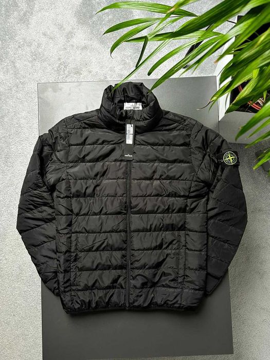 Чорна куртка Stone Island, Мікропуховик стонік зимовий , пуховик