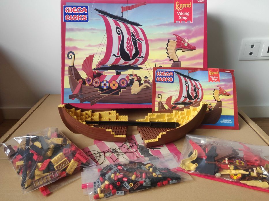 Mega Bloks 9604 Legend - Barco Viking (Viking Ship) - Completo
