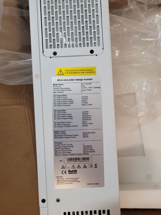 Anenji PI-12K-H3P Falownik hybrydowy 12kW 3-fazowy PV magazyn energii