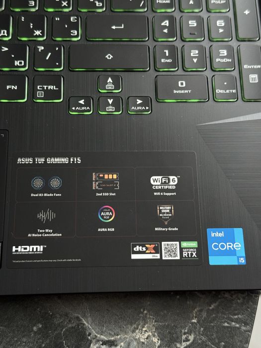 Ігровий ноутбук ASUS TUF Gaiming F15 FX506HCB-HN161