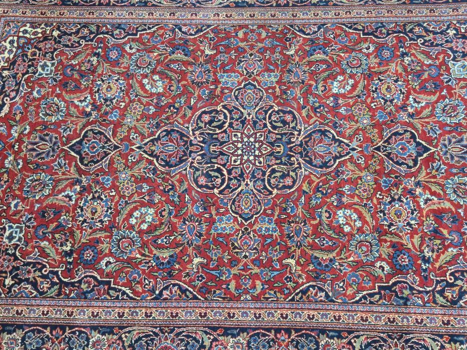 KASHAN oryginalny perski dywan ręcznie tkany 138 x 208- 60 lat