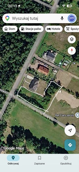 Dzialka budowlana w Zolwiej Bloci 1915m, dobra lokalizacjao