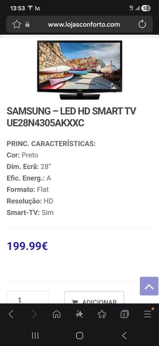 SmarTV Samsung 28"