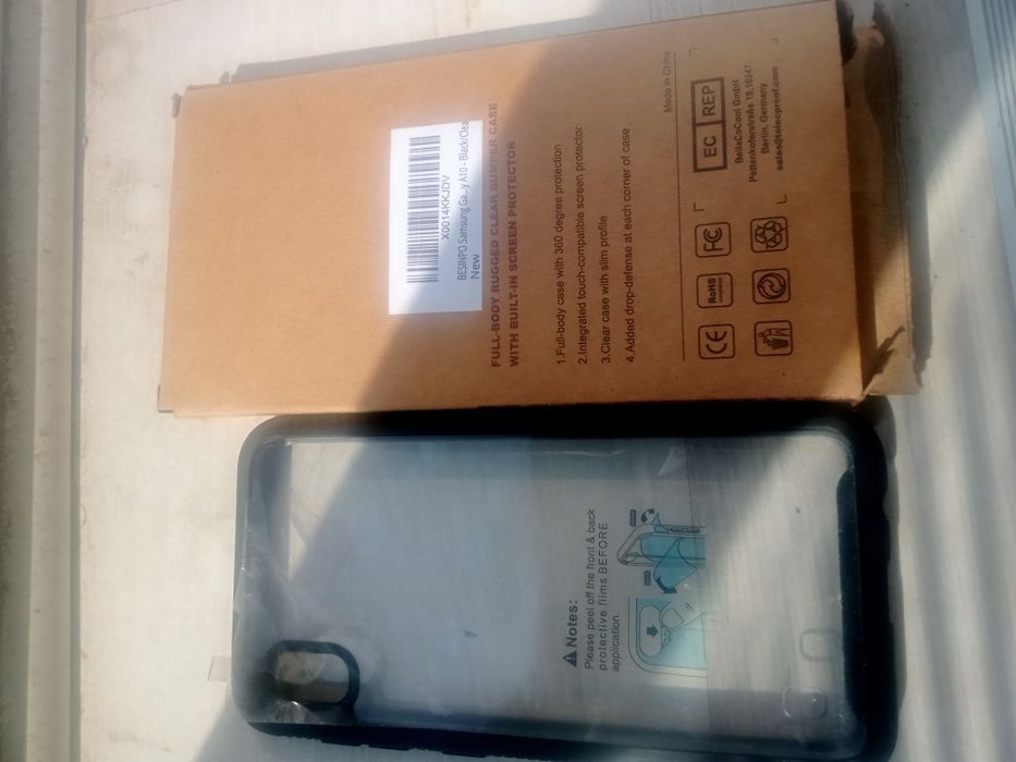 Стеклянный бронированный чехол для Samsung galaxy A10