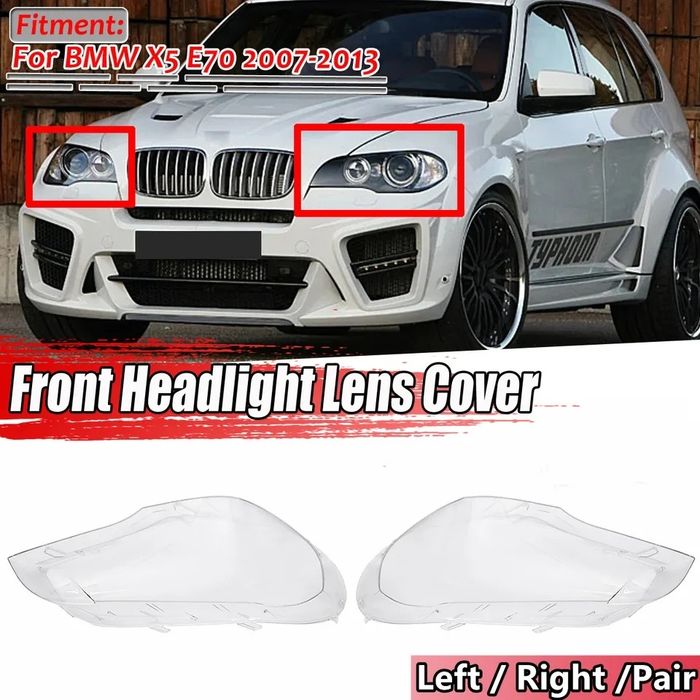 Vidro capa lente farol ótica bmw x5 E70