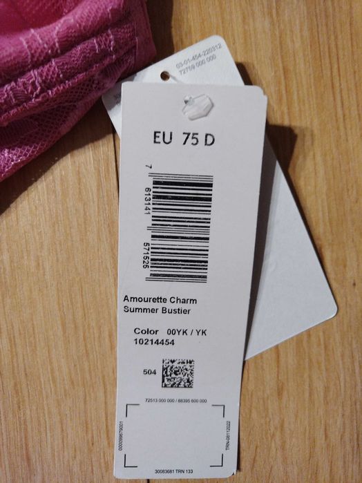 Biustonosz Amourette Charm Summer Bustier 75 D różowy nowy Gorset