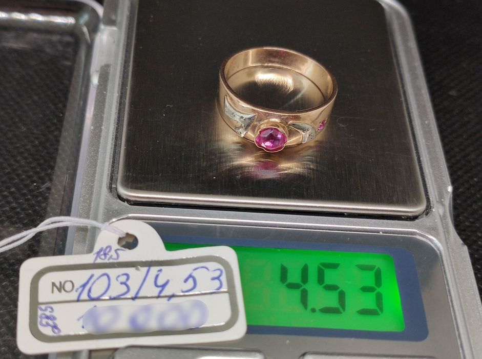 Кольцо золотое советское р18.5, вес 4.53