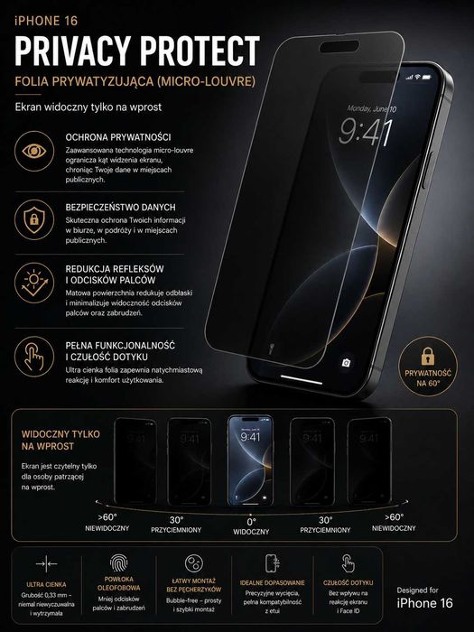 Folia ochronna Iphon 16