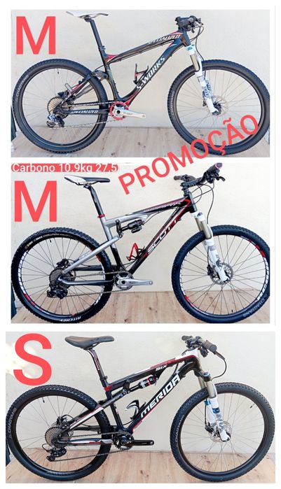 JF-Bikes Carbono suspensão total 27,5 , 10/11v Specialized S'Works/Merida 96