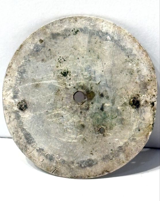 Fantástico antigo mostrador de relógio de bolso do Sec XIX