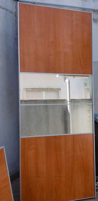2 Portas de roupeiro com espelho embutido