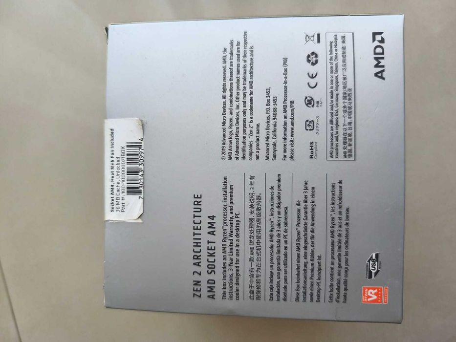 Processador AMD Ryzen 7 3700X – Novo, Selado, 8 Cores / 16 Threads