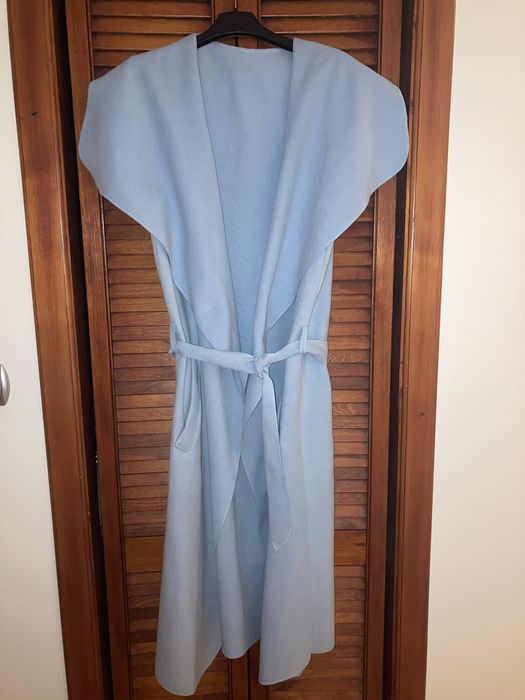 Płaszcz kamizelka baby blue szlafrokowy