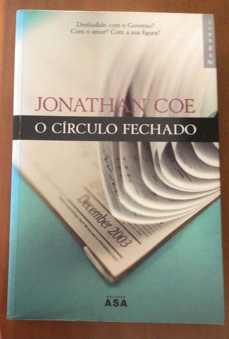 "O Círculo Fechado", Jonathan Coe (portes grátis) Ótimo estado