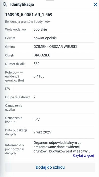 Sprzedam działkę budowlaną z lasem – Grodziec, gm. Ozimek nr 569 - Widok 4