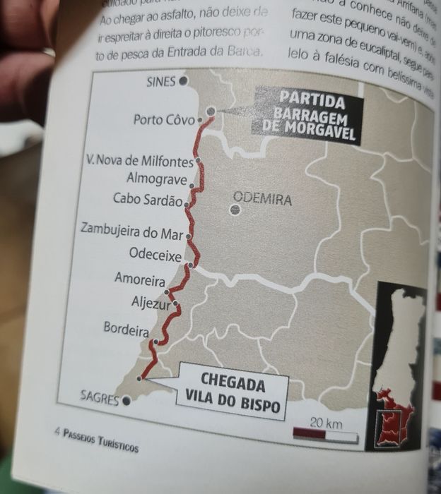 Mapa de Passeios Todo Terreno Jipe, moto