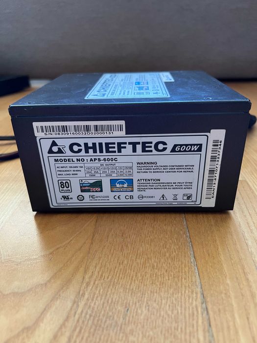 Zasilacz do komputera - CHIEFTEC 600W 80Plus pół modularny Kraków ...