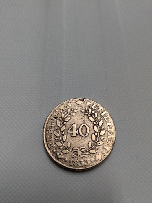 Moeda antiga de 40 reis