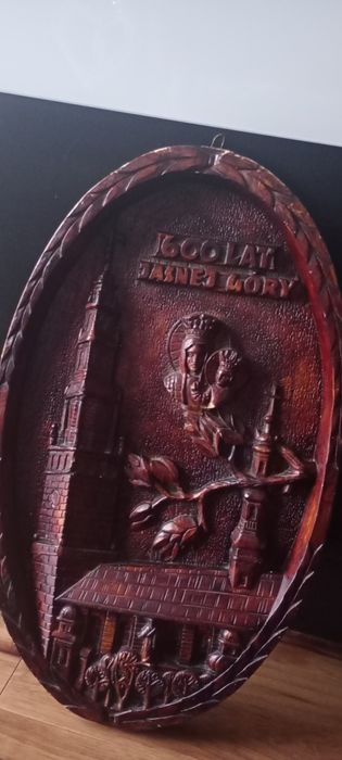 Piękny drewniany  obraz