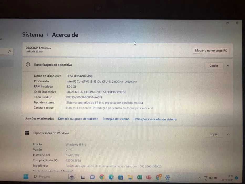 Dell Latitude E7240 - Funcionar Perfeitamente