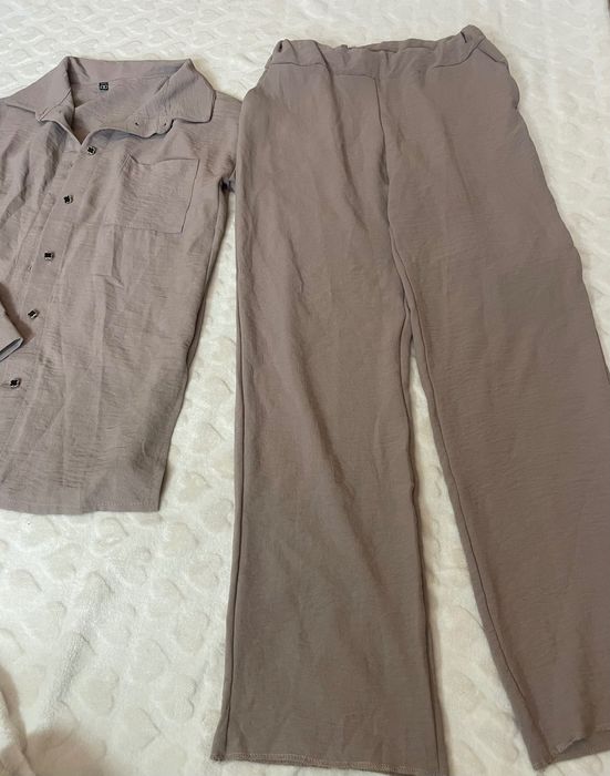 Бежевий комплект (сорочка + штани)