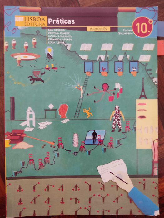 Livros escolares de diferentes anos de ensino e disciplinas