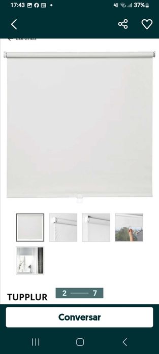Estore branco opaco ikea