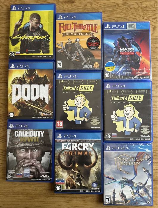 Sony PlayStation 4/5: PES 2021 Cyberpunk 2077, Fallout Call of Duty Doom Assassin’s Creed Изгой, Черный Флаг FarCry Primal Full Throttle Remastered