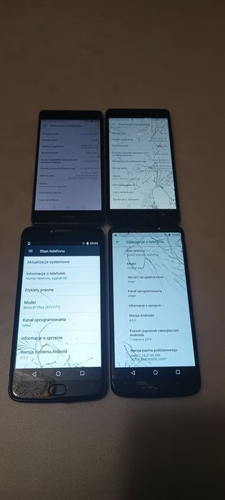 Huawei i Motorola.Uszkodzone telefony