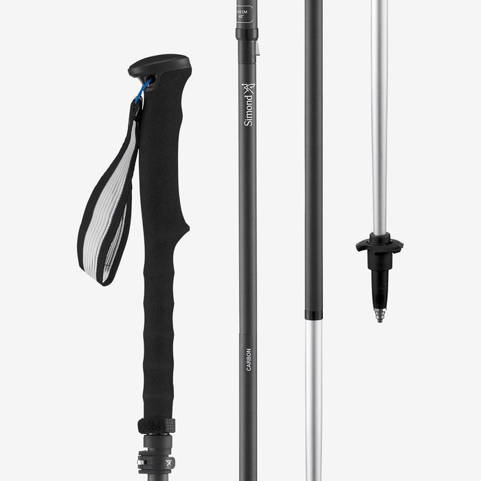 Bastões Compactos de Trekking em Carbono Sprint Preto (Conjunto de 2)