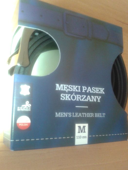 Pasek męski skórzany