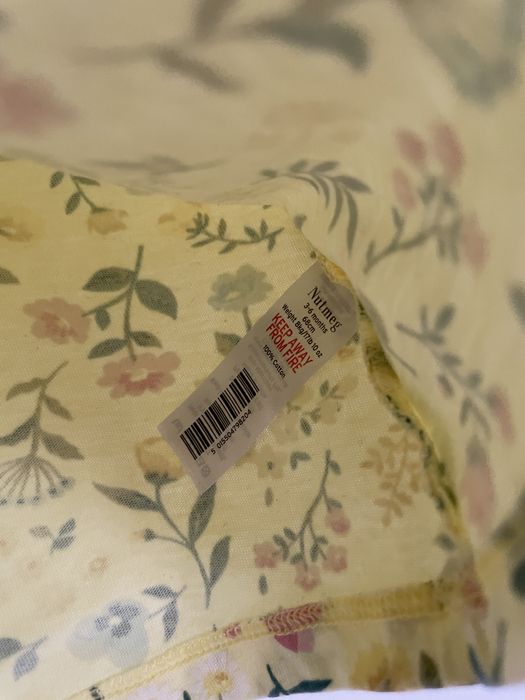 Żółty t shirt bluzka w kwiaty nutmeg 3-6 miesięcy 62/68